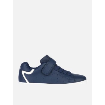 GEOX ECLYPER ΠΑΙΔΙΚΑ SNEAKERS ΑΝΑΤΟΜΙΚΑ ΜΕ ΣΚΡΑΤΣ NAVY ΜΠΛΕ J36LSA000BCC4002 